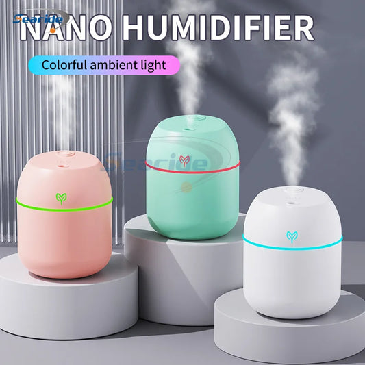 200ml Mini Portable USB Air Humidifier Essential Oil Aroma Diffuser Car Purifier Mist Maker LED Lamp Lighting for Home Bedroom