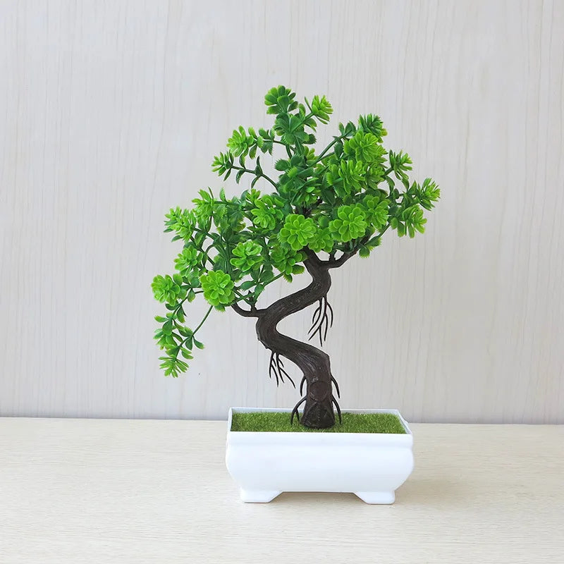 Fake Plant Potted Artificial Plants Decoration Potted Bonsai Small Tree Pot zen Garden Ornaments Table Home Room Decoration