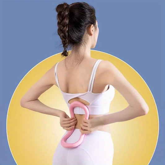 1Pc Yoga Pilates Ring Post-Massage Calf Elastic Neck Yoga Ring Suitable for All Ages TPE Soft Yoga Circle Fitness Equipment