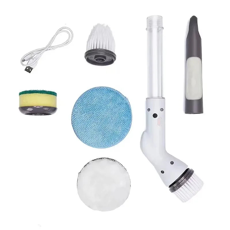 Escova de limpeza elétrica sem fio, purificador de limpeza multifuncional, ferramentas de limpeza, salão, cozinha, banheiro, utensílios de limpeza