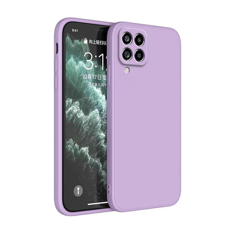 Funda capa de telefone original para samsung a42 m42 5g silicone líquido fundas galaxy a42 m42 5g câmera capa protetora traseira