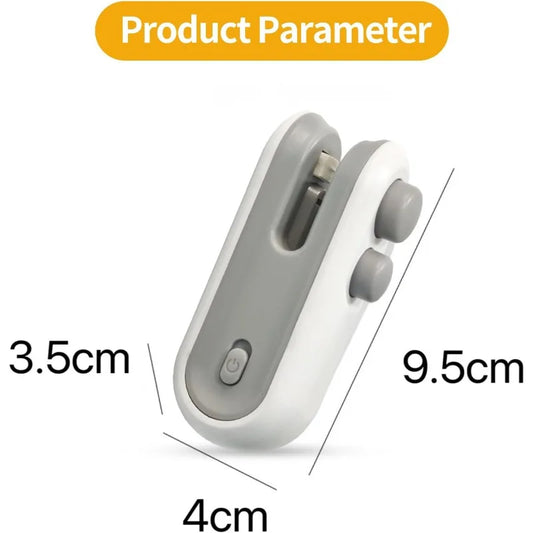 Selador Térmico Portátil Mini USB Recarregável – Selador de Sacos para Armazenamento de Alimentos Plásticos e Sacos com Fecho para Lanches