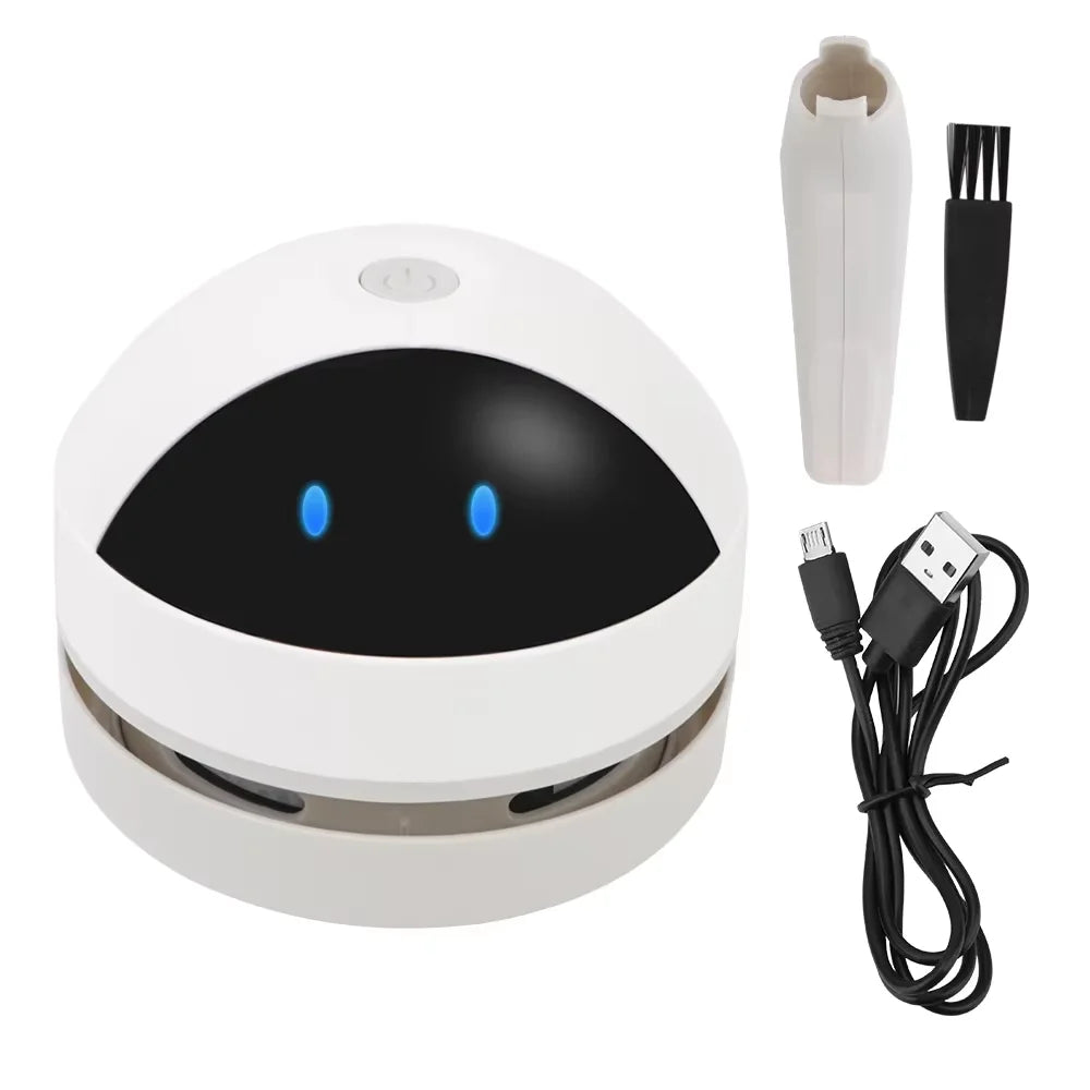 Aspirador de pó de mesa com escova limpa, carregamento usb para casa, escritório, varredor de mesa, mini aspirador de pó
