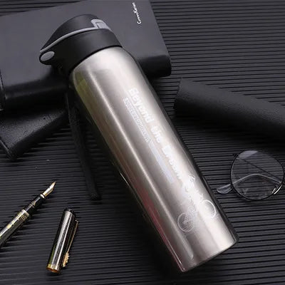 Mountain Bike Bicycle Water Bottle Kettle Cycling Thermos Warm Keeping Water Cup Sports Bottle 500ml Aluminum Alloy 0.5L