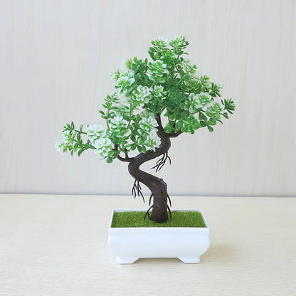 Fake Plant Potted Artificial Plants Decoration Potted Bonsai Small Tree Pot zen Garden Ornaments Table Home Room Decoration