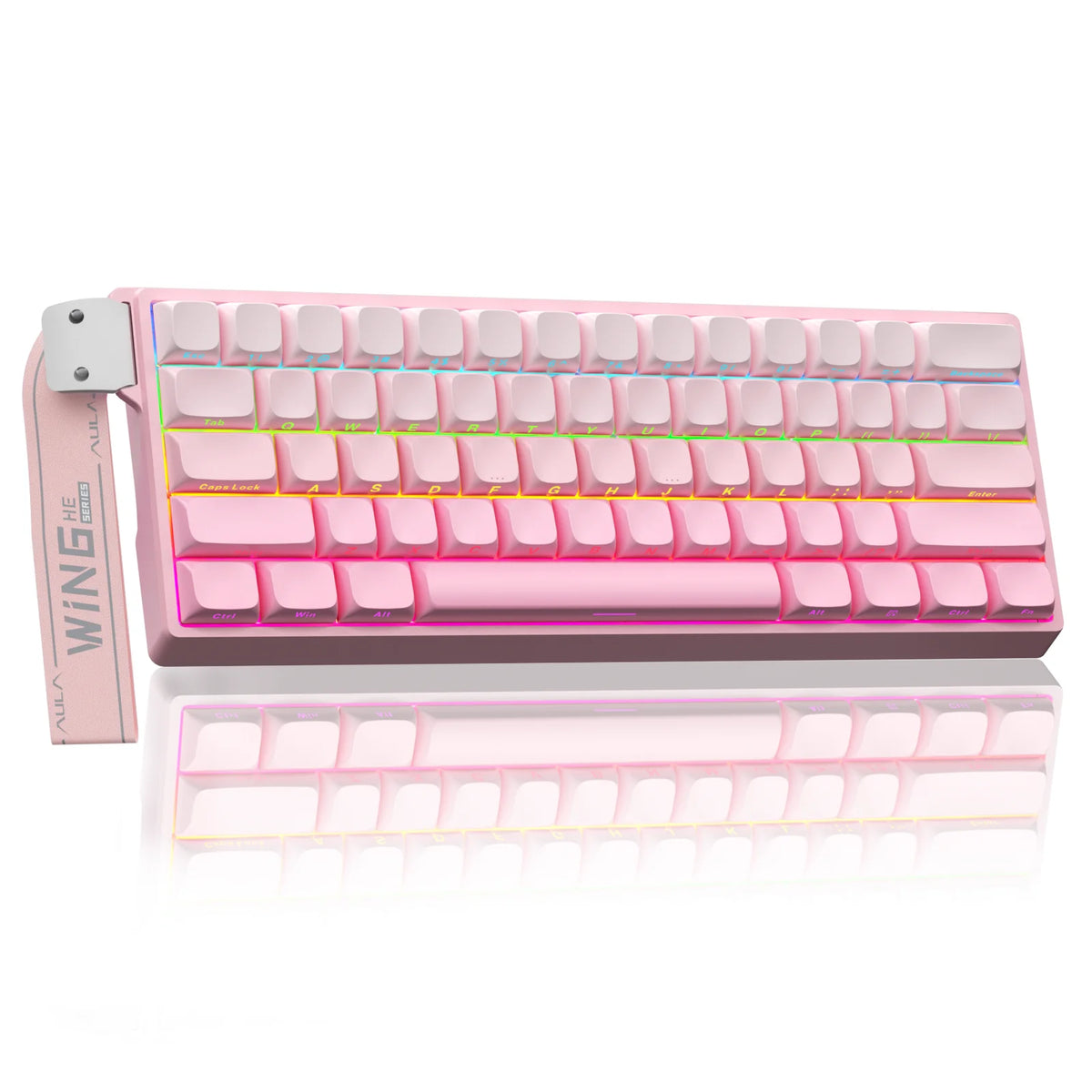 Teclado Mecânico Gamer AULA WIN60 HE Pro MAX com Fio, Switches Magnéticos Hall Effect, RT Ajustável, Hot-Swap, 8000Hz para Esports