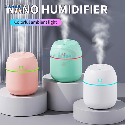 200ml mini umidificador de ar portátil usb aroma difusor de óleo essencial purificador do carro névoa criador lâmpada led iluminação para casa quarto