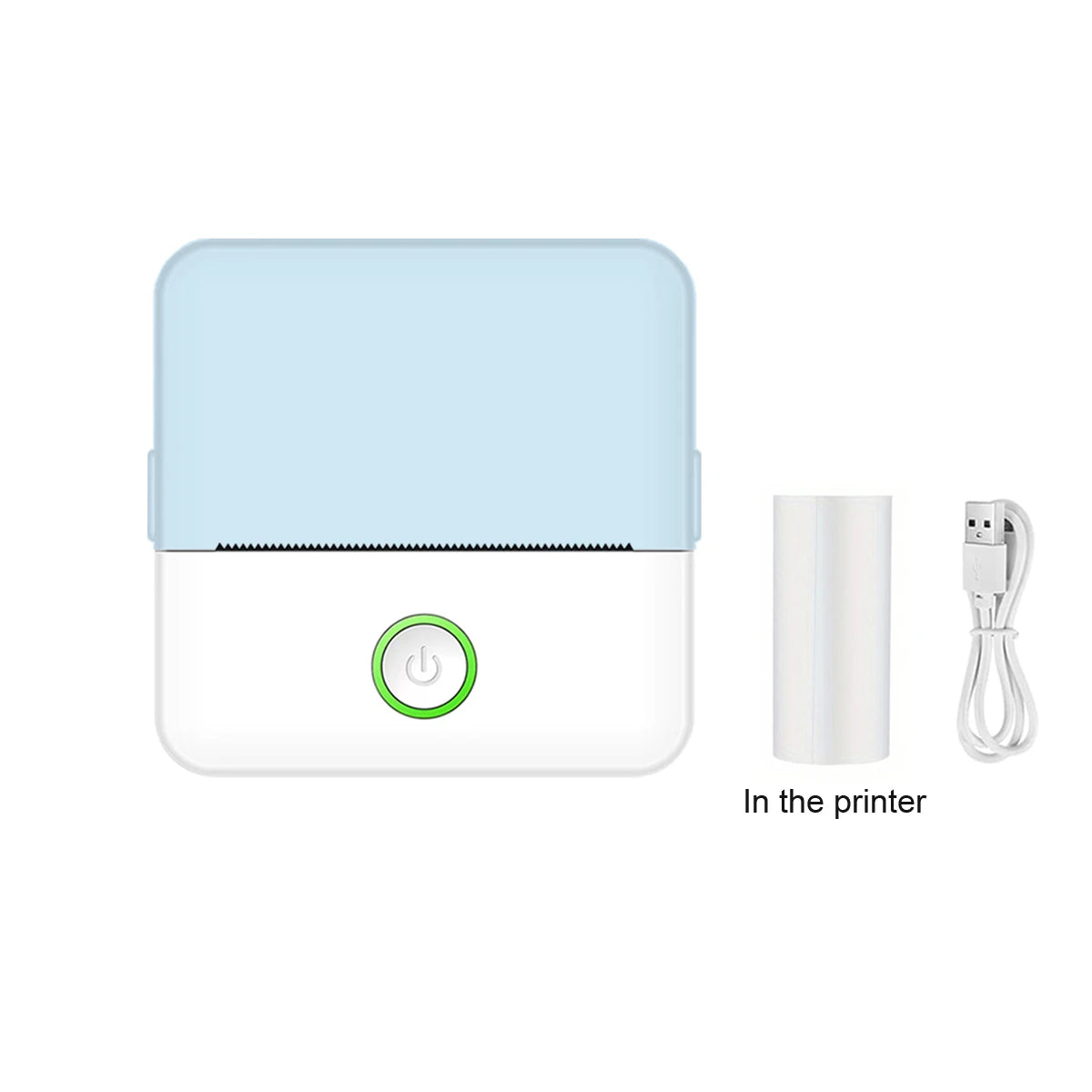 Mini impressora de adesivos, impressora térmica sem tinta de bolso inteligente bluetooth, impressora de recibos portátil para notas de diário de fotos