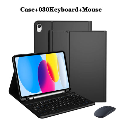 Capa de teclado para iPad (A16) 11a/10a geração, teclado sem fio removível, capa de teclado folio com suporte para lápis