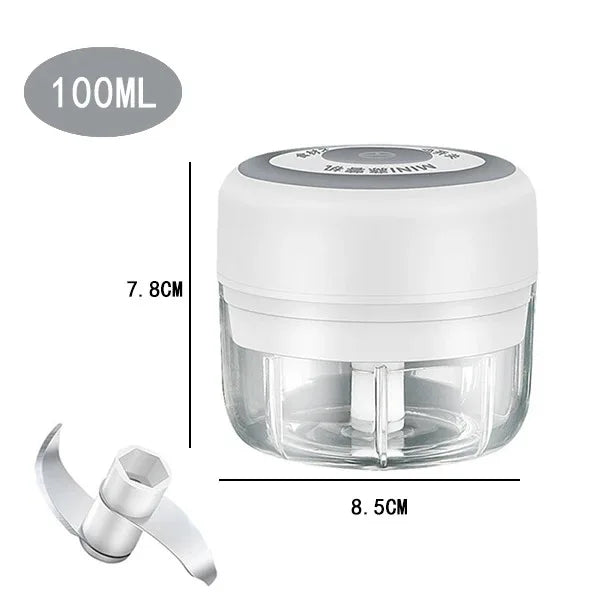 100ml/250ml picador de carne elétrico alho chopper girar imprensa alho triturador vegetal cebola cortador cozinha cozinhar acessórios