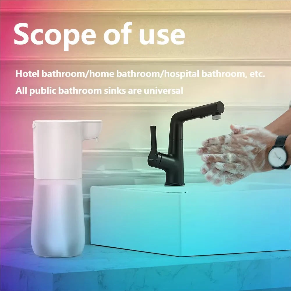 Dispensador Automático de Sabão HOMEFISH com Sensor Inteligente 350ml Carregamento USB Dispensador de Espuma de Sabão Sem Contato Máquina de Desinfetante para Mãos