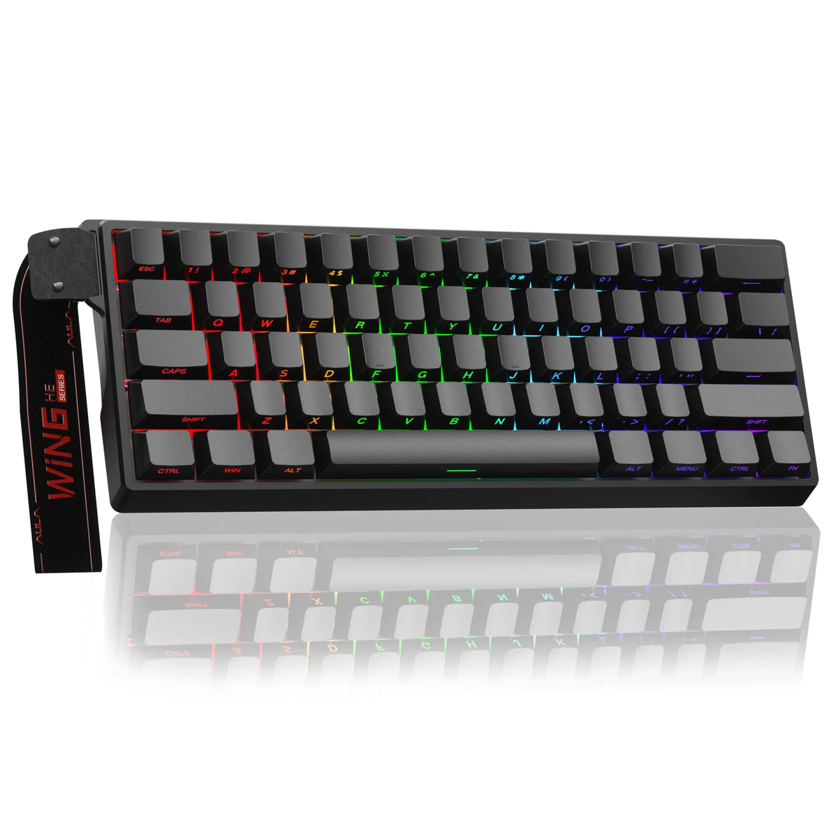 Teclado Mecânico Gamer AULA WIN60 HE Pro MAX com Fio, Switches Magnéticos Hall Effect, RT Ajustável, Hot-Swap, 8000Hz para Esports
