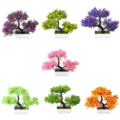 Fake Plant Potted Artificial Plants Decoration Potted Bonsai Small Tree Pot zen Garden Ornaments Table Home Room Decoration