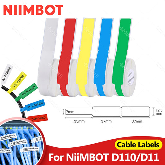 Niimbot D110 Mini Smart Portable Label Printer Thermal Adhesive Cable Fiber Waterproof Identification Label for D101/D11/H