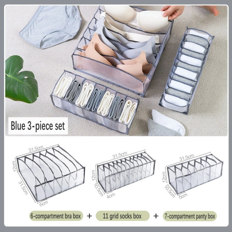 Organizador de roupas íntimas, guarda-roupas, caixa, armário, organizador de quarto, gaveta dobrável, organização doméstica e armazenamento de sutiã, prateleira de quarto