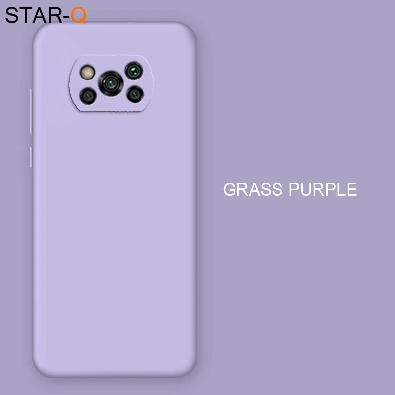 Nova capa completa de silicone líquido para xiaomi poco x3 nfc m2 f2 pro x2 global original macio capas protetoras traseiras
