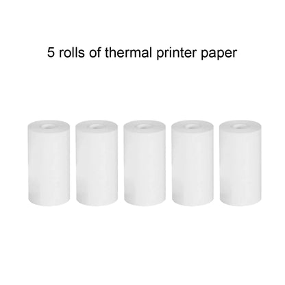 Mini sticker printer, smart Bluetooth pocket inkless thermal printer, portable receipt printer for photo journal notes