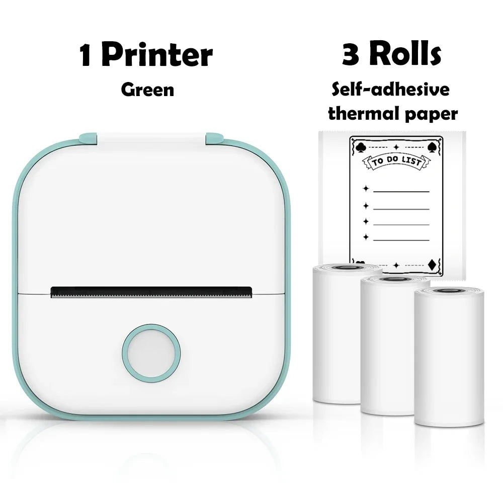 Phomemo T02 mini wireless thermal printer mini pocket printer, sticker printer for DIY, journal, student birthday gift