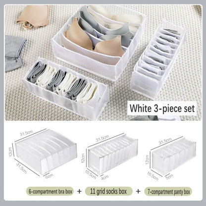 Organizador de roupas íntimas, guarda-roupas, caixa, armário, organizador de quarto, gaveta dobrável, organização doméstica e armazenamento de sutiã, prateleira de quarto