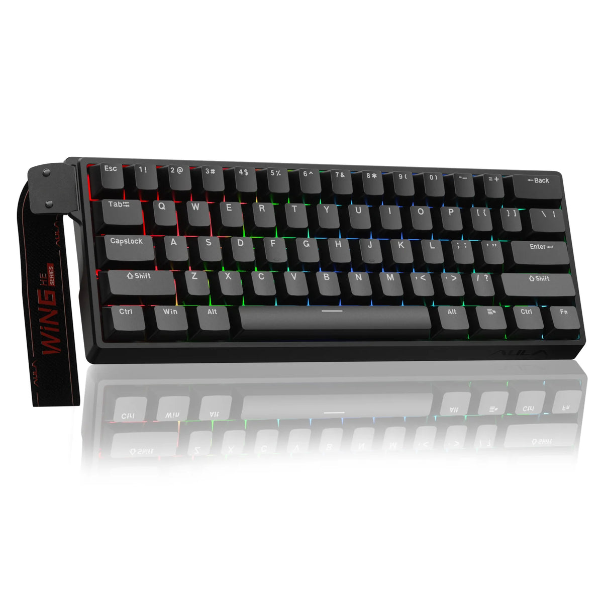 Teclado Mecânico Gamer AULA WIN60 HE Pro MAX com Fio, Switches Magnéticos Hall Effect, RT Ajustável, Hot-Swap, 8000Hz para Esports