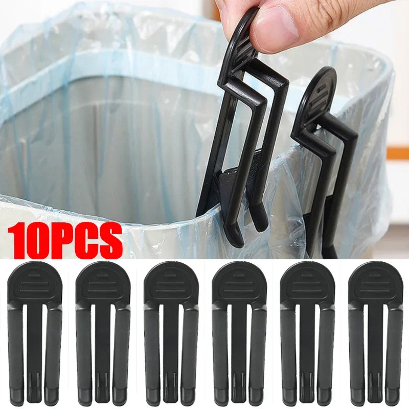 2/6/10 pçs prático saco de lixo de plástico clipe fixo saco de lixo titular clipe de lixo pode braçadeira cozinha banheiro gadgets