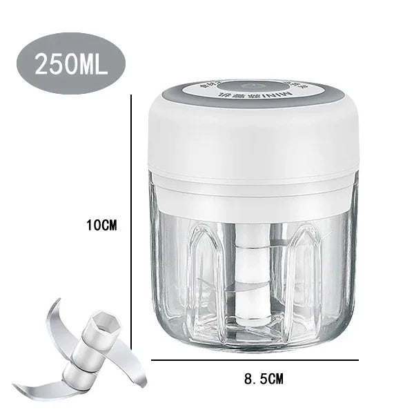100ml/250ml picador de carne elétrico alho chopper girar imprensa alho triturador vegetal cebola cortador cozinha cozinhar acessórios