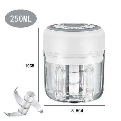 100ml/250ml picador de carne elétrico alho chopper girar imprensa alho triturador vegetal cebola cortador cozinha cozinhar acessórios