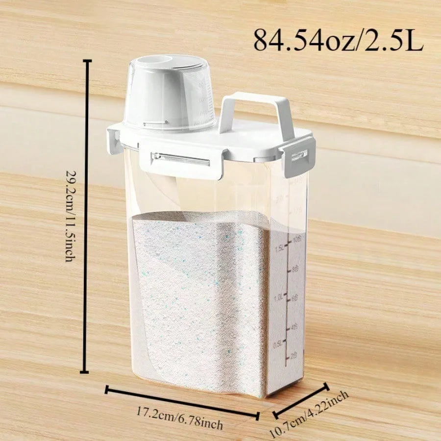 Recipiente de armazenamento selado à prova de umidade coberto de 2,5L - usado para grãos, nozes, farinha, caixas de armazenamento de alimentos de arroz