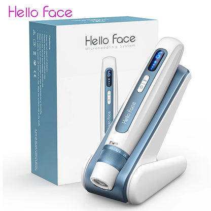 Caneta Derma Pen Original Profissional Hello Face H5 2 em 1 EMS com microagulhamento automático e comprimento de agulha de 0,25 mm