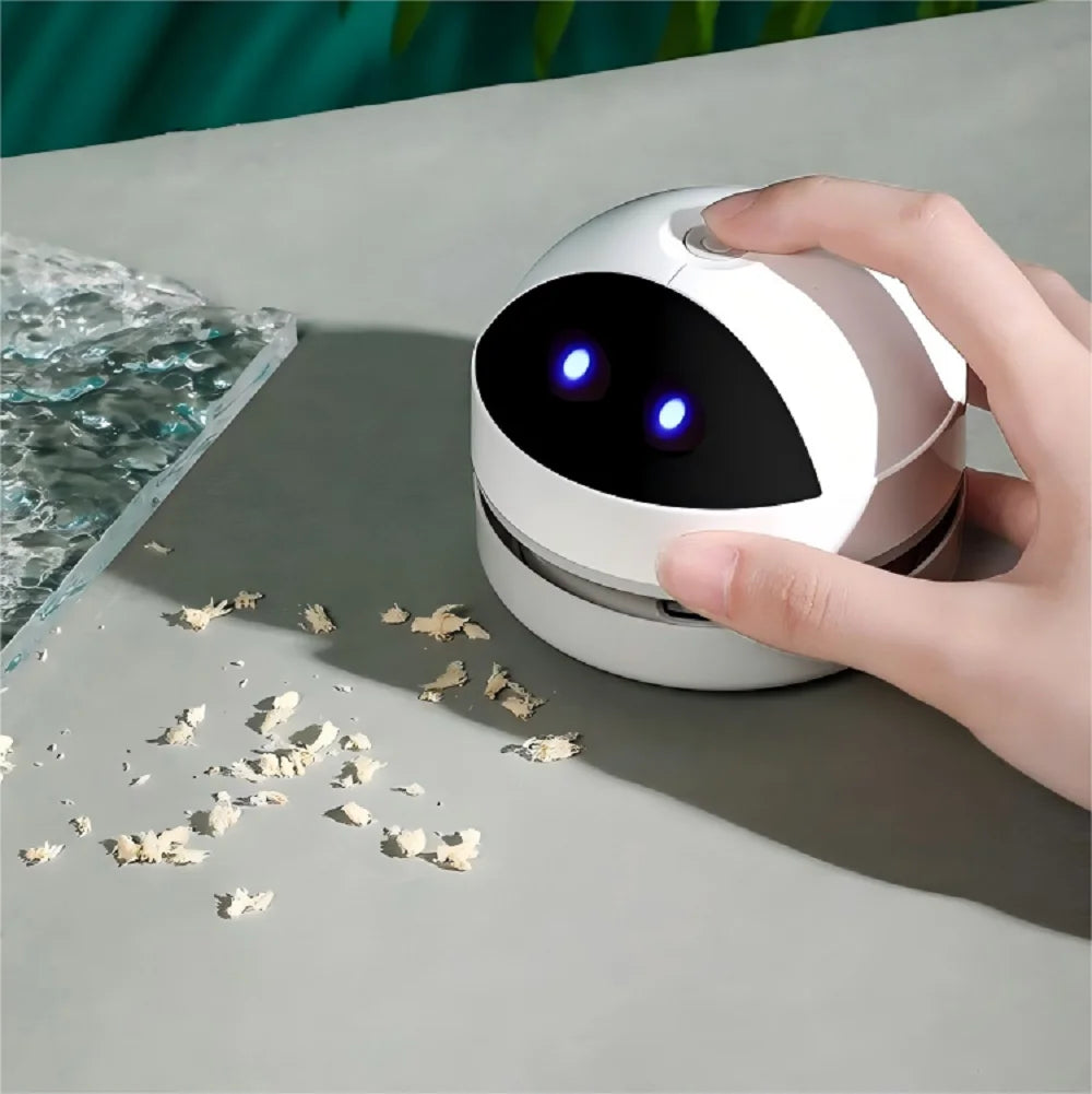 Aspirador de pó de mesa com escova limpa, carregamento usb para casa, escritório, varredor de mesa, mini aspirador de pó