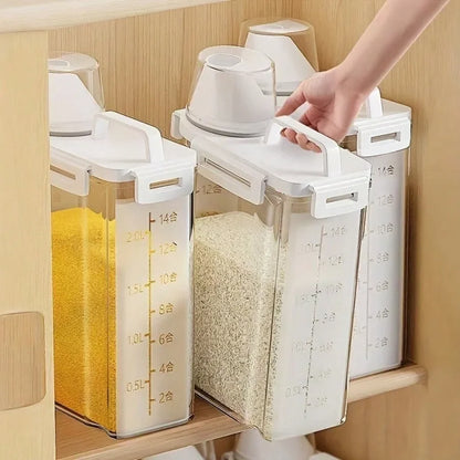 Recipiente de armazenamento selado à prova de umidade coberto de 2,5L - usado para grãos, nozes, farinha, caixas de armazenamento de alimentos de arroz