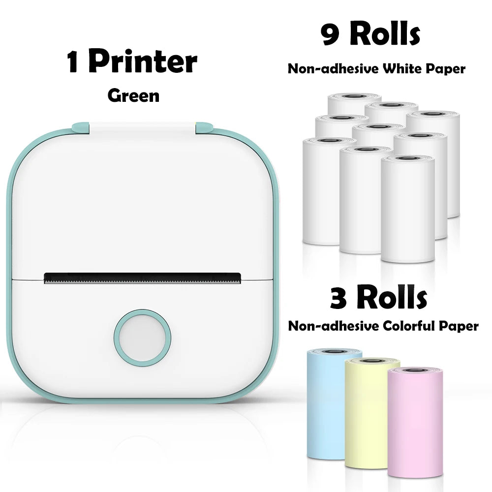 Phomemo T02 mini wireless thermal printer mini pocket printer, sticker printer for DIY, journal, student birthday gift