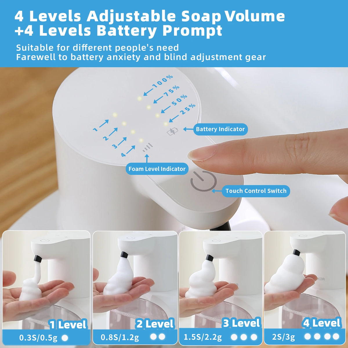 Novo dispensador de sabão automático montado na parede espuma inteligente máquina lavar as mãos 500ml líquido recarregável sensor indução do banheiro