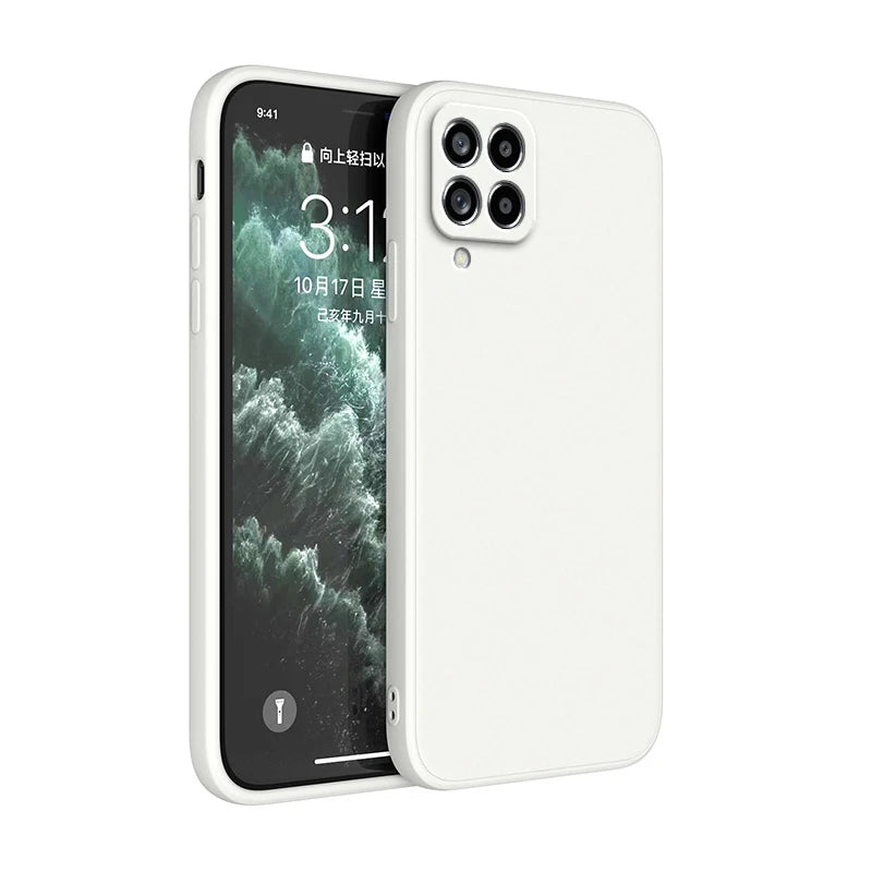 Funda capa de telefone original para samsung a42 m42 5g silicone líquido fundas galaxy a42 m42 5g câmera capa protetora traseira