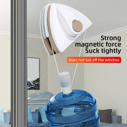 Novo limpador de janela especial para escritório doméstico, ferramenta magnética de limpeza de janela de vidro, descarga automática de água, limpador de dupla camada