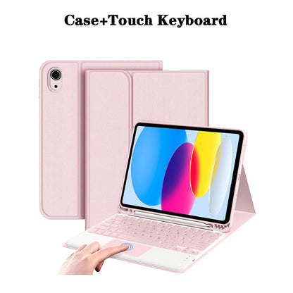 Capa de teclado para iPad (A16) 11a/10a geração, teclado sem fio removível, capa de teclado folio com suporte para lápis