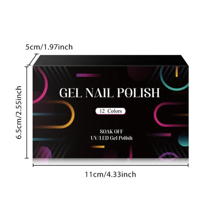 Conjunto de 12 Esmaltes em Gel HEMA TPO FREE, Cores Coloridas de Verão, Longa Duração, Semi-Permanente, Removível, Verniz em Gel UV, Suprimentos para Unhas DIY