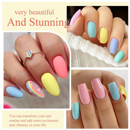 Conjunto de 12 Esmaltes em Gel HEMA TPO FREE, Cores Coloridas de Verão, Longa Duração, Semi-Permanente, Removível, Verniz em Gel UV, Suprimentos para Unhas DIY