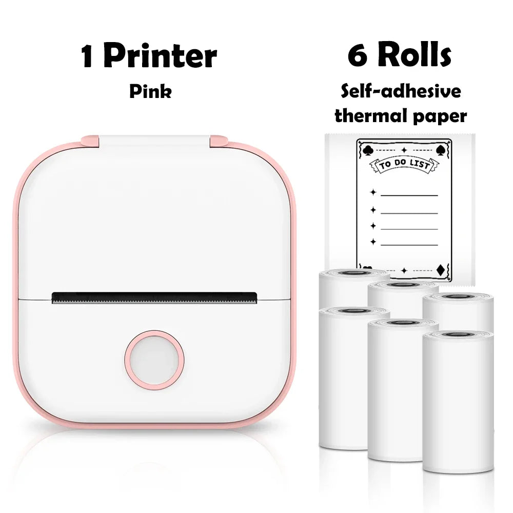 Phomemo T02 mini wireless thermal printer mini pocket printer, sticker printer for DIY, journal, student birthday gift