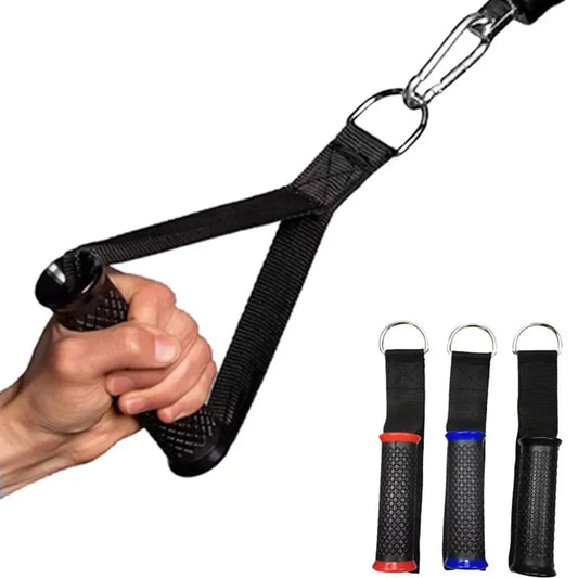 Gym Grip Resistance Band Handles Fitness Anti-slip Grip Strong Nylon Webbing Pull Handle Cable Machine Accessory Multifunction