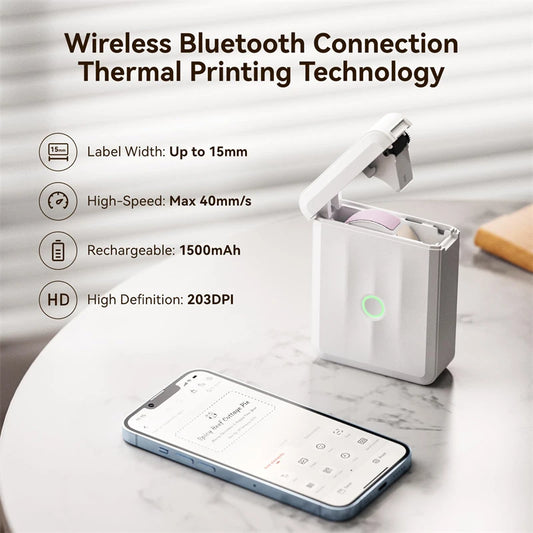 NIIMBOT D110 Thermal Label Printer Upgraded Version, Portable Mini Label Maker with Tape for Office, Home, Kitchen, and School