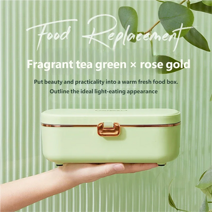 Homefish lancheira elétrica de aço inoxidável, aquecedor de alimentos, bento, aquecimento sem água, recipiente de almoço de escritório com aquecedor embutido