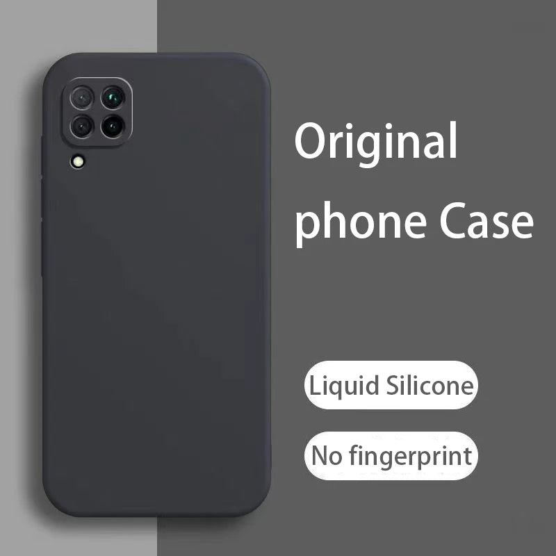 Capa de silicone quadrada luxuosa para celular huawei p40 lite, capa macia à prova de choque para huawei nova 7i nova 6 se