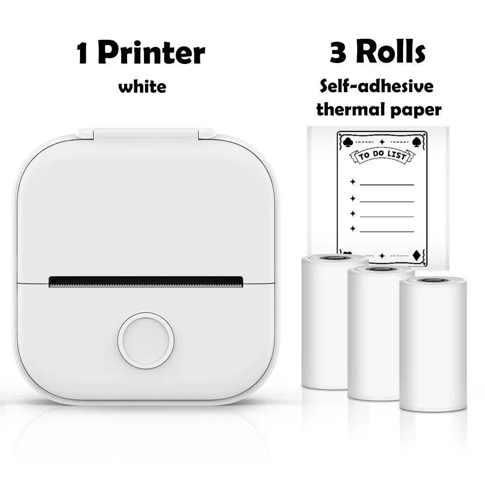 Phomemo T02 mini wireless thermal printer mini pocket printer, sticker printer for DIY, journal, student birthday gift