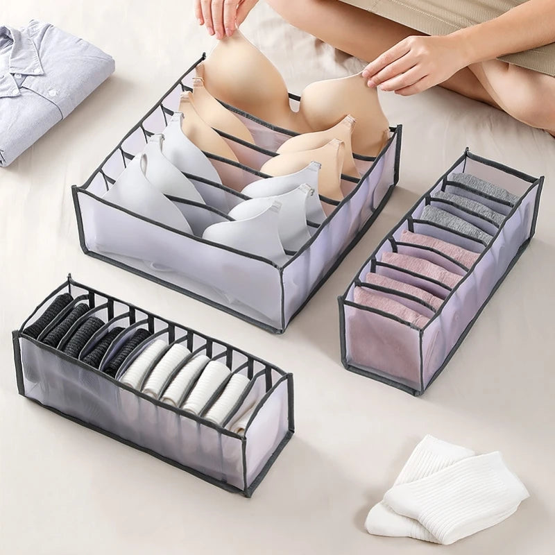 Organizador de roupas íntimas, guarda-roupas, caixa, armário, organizador de quarto, gaveta dobrável, organização doméstica e armazenamento de sutiã, prateleira de quarto
