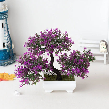 Fake Plant Potted Artificial Plants Decoration Potted Bonsai Small Tree Pot zen Garden Ornaments Table Home Room Decoration