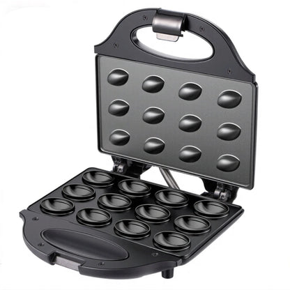 Máquina de Waffle Elétrica com 12 Cavidades para Bolos de Nozes, Fabricante de Biscoitos para Negócios de Confeitaria - Superfície Antiaderente