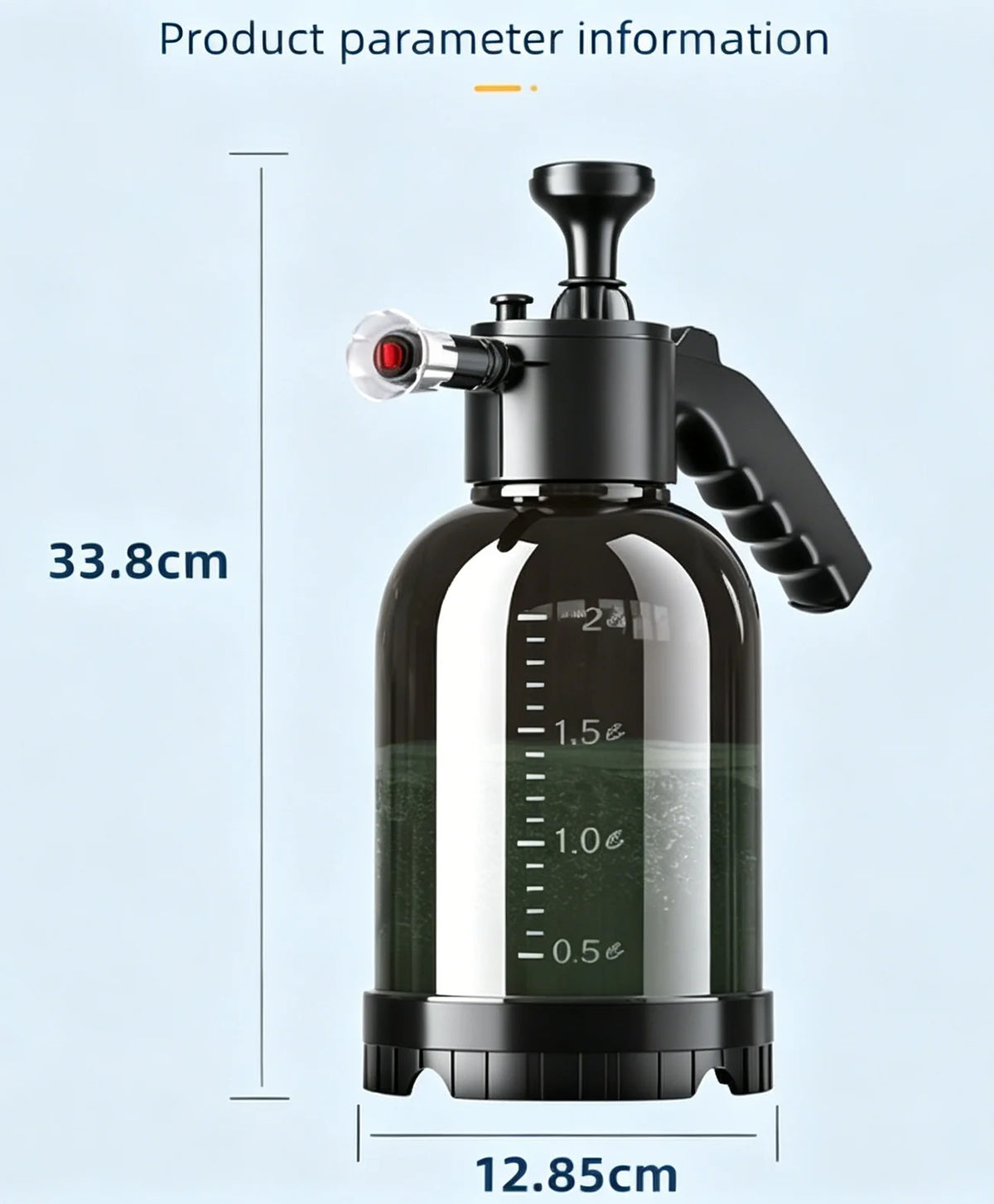 1 Pulverizador Pneumático de Espuma Portátil para Lavagem de Carros, Limpeza de Jardins, Janelas de Carros e Pisos, Ferramentas de Limpeza Doméstica
