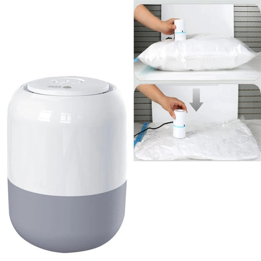 Bomba elétrica para saco a vácuo, mini seladora a vácuo para viagem, economizador de espaço para roupas, alimentos e organização de bagagem