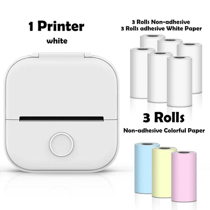 Phomemo T02 mini wireless thermal printer mini pocket printer, sticker printer for DIY, journal, student birthday gift